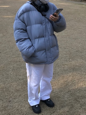 「ワークパンツ」｜「アイテム（PC・スマホグッズ/家電）」を使った、maikaさん（レディース・158cm）の冬コーディネート