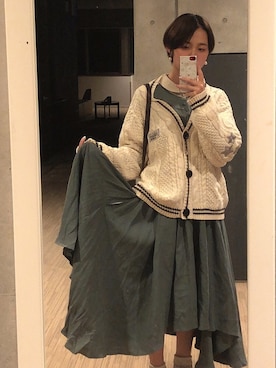 「folklore（フォルクローレ）のアイテム」を使った、Akarinさん（レディース・153cm）の秋コーディネート