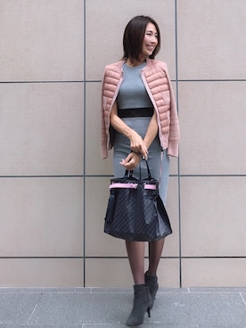 「GHERARDINI（ゲラルディーニ）のアイテム（バッグ）」を使った、宮田 綾子さん（レディース・165cm）の秋コーディネート
