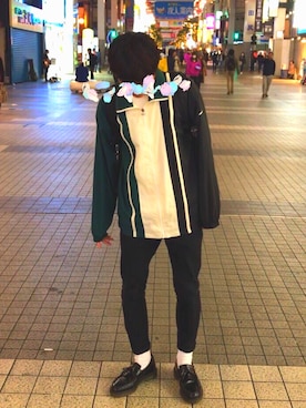 「チョコ色に染まれ」｜「アイテム（ナイロンジャケット）」を使った、みずさん（メンズ・172cm）の冬コーディネート