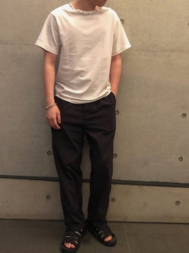 「CLANE（クラネ）のアイテム（キャップ）」を使った、すうさん（メンズ・168cm）の夏コーディネート