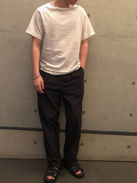 すうさんの「＜Steven Alan＞ O/D NYLON OX SUPER BAGGY TAPERED PANTS/パンツ」を使ったコーディネート