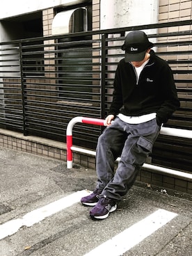 「DIME（ダイム）のアイテム（帽子）」を使った、ＫＯＪＩＲＯさん（メンズ・170cm）の秋コーディネート