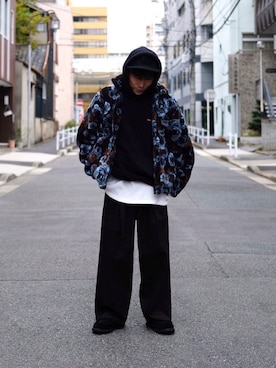 「MARTINE ROSE（マーティンローズ）のアイテム（ジャケット/アウター）」を使った、ＫＯＪＩＲＯさん（メンズ・170cm）の冬コーディネート