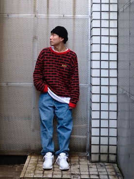 「NEWBALANCE」｜「アイテム（ニットキャップ/ビーニー）」を使った、ＫＯＪＩＲＯさん（メンズ・170cm）の冬コーディネート