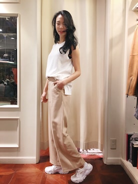 Hana Chuさん(レディース・168cm)の冬コーディネート