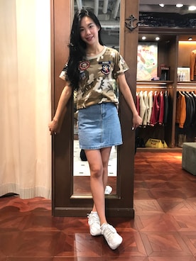 Hana Chuさん（レディース・168cm）の夏コーディネート