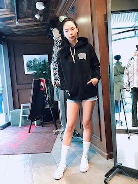 Hana Chuさん（レディース・168cm）の夏コーディネート