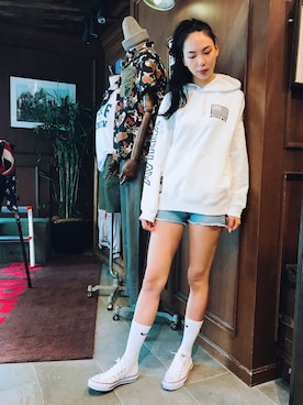 Hana Chuさん（レディース・168cm）の夏コーディネート