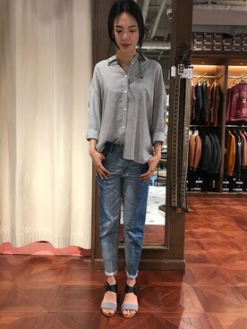 Hana Chuさん(レディース・168cm)の春コーディネート