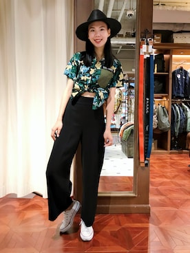 Hana Chuさん（レディース・168cm）の夏コーディネート