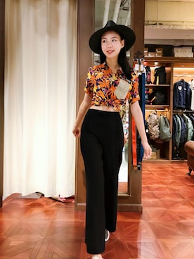 Hana Chuさん（レディース・168cm）の夏コーディネート