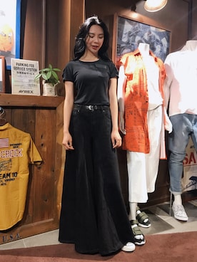 Hana Chuさん（レディース・168cm）の夏コーディネート