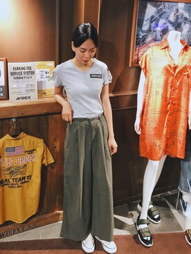 Hana Chuさん（レディース・168cm）の夏コーディネート