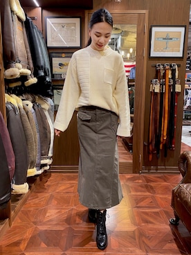 Hana Chuさん（レディース・168cm）の冬コーディネート