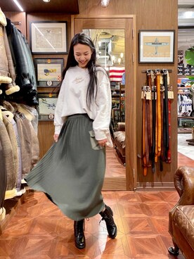 Hana Chuさん(レディース・168cm)の冬コーディネート