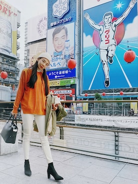 Hana Chuさん（レディース・168cm）の冬コーディネート