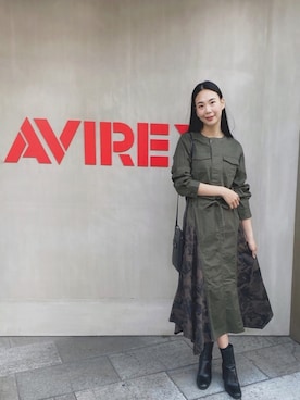 Hana Chuさん（レディース・168cm）の冬コーディネート