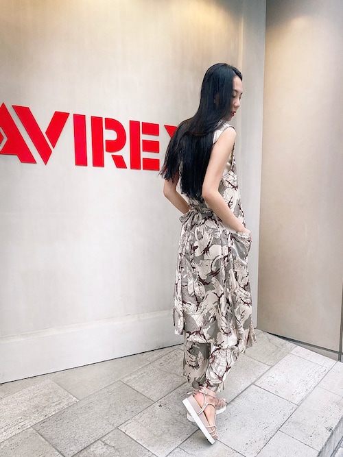 Hana Chu Avirex 心斎橋 Avirexのシャツワンピースを使ったコーディネート Wear