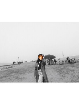 「DAZZLE（ダズル）のアイテム」を使った、杉杉子さん（レディース・165cm）の秋コーディネート