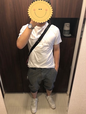「CABANE de ZUCCa（カバンドズッカ）のアイテム（アナログ腕時計）」を使った、shimさん（メンズ・166cm）の夏コーディネート