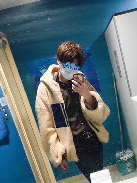 「unrelaxing（アンリラクシング）のアイテム（ブルゾン）」を使った、パプリカさん（メンズ・177cm）の冬コーディネート