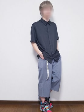 「RAGEBLUE（レイジブルー）のPEガウチョパンツ/793673（その他パンツ）」を使った、たっくん63さん（メンズ・163cm）の秋コーディネート