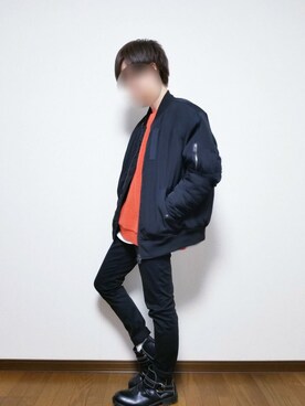 「niko and...（ニコアンド）のアイテム（ダウンジャケット/コート）」を使った、たっくん63さん（メンズ・163cm）の冬コーディネート