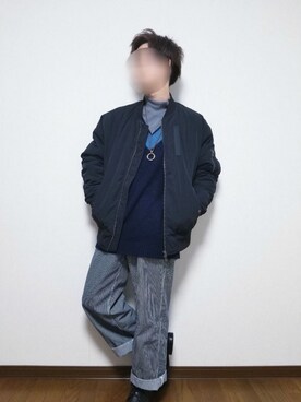 「niko and...（ニコアンド）のアイテム（ダウンジャケット/コート）」を使った、たっくん63さん（メンズ・163cm）の冬コーディネート