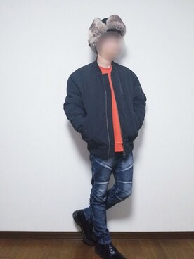「niko and...（ニコアンド）のアイテム（ダウンジャケット/コート）」を使った、たっくん63さん（メンズ・163cm）の冬コーディネート