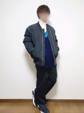 「niko and...（ニコアンド）のアイテム（ダウンジャケット/コート）」を使った、たっくん63さん（メンズ・163cm）の冬コーディネート
