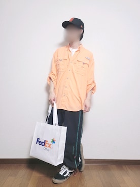 「HOOK（フック）のアイテム（パンツ）」を使った、たっくん63さん（メンズ・163cm）の夏コーディネート