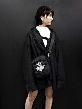 「PARADOX（パラドックス）のアイテム（バッグ）」を使った、HARUさん（レディース・155cm）の冬コーディネート