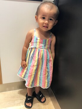 「アイテム（ワンピース/ドレス）」を使った、みにょさん（レディース・80cm）の夏コーディネート