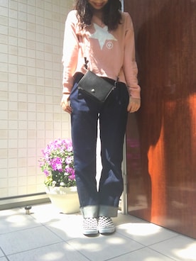 「アイテム（スリッポン、その他）」を使った、⍤⃝♔MIKI ⍤⃝♔さん（レディース・164cm）の春コーディネート