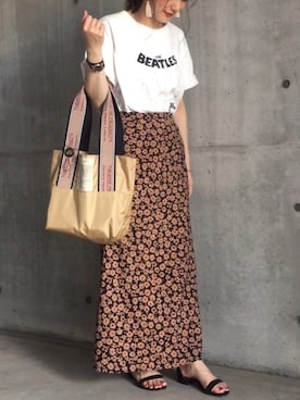 秋山 里織さん（レディース・158cm）の夏コーディネート