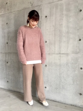 秋山 里織さん（レディース・158cm）の冬コーディネート