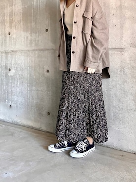 「アシンメトリー」｜「アイテム（ブルゾン）」を使った、saoriさん（レディース・158cm）の春コーディネート
