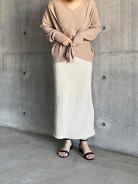 秋山 里織さん（レディース・158cm）の春コーディネート