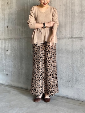 秋山 里織さん（レディース・158cm）の春コーディネート