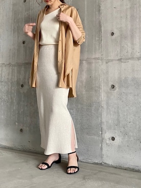 秋山 里織さん（レディース・158cm）の春コーディネート