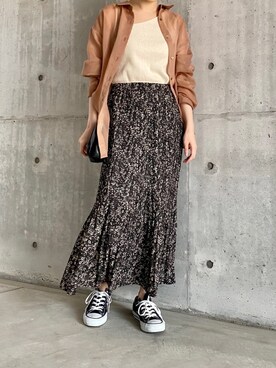 秋山 里織さん（レディース・158cm）の春コーディネート