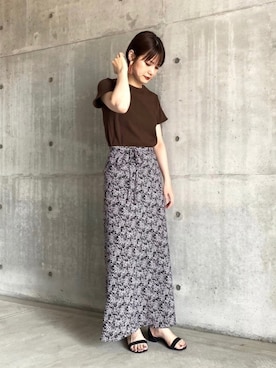 秋山 里織さん（レディース・158cm）の夏コーディネート