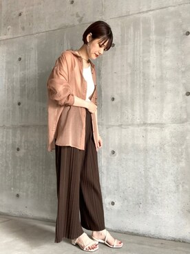 秋山 里織さん（レディース・158cm）の夏コーディネート