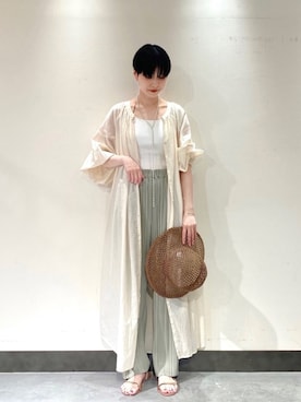 「アイテム（サンダル）」を使った、saoriさん（レディース・158cm）の春コーディネート