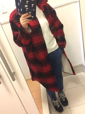 「福袋コーデ」｜「アイテム（その他アウター）」を使った、えりりさん（レディース・153cm）の冬コーディネート