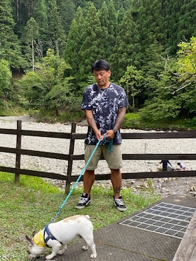 「Afends（アフェンズ）のアイテム（トップス）」を使った、飛車角さん（メンズ・180cm）の夏コーディネート