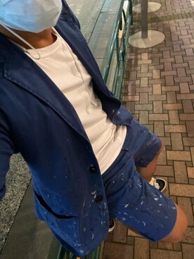 「CALEE（キャリー）のアイテム（ジャケット/アウター）」を使った、飛車角さん（メンズ・180cm）の秋コーディネート