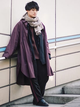 「赤茶」｜Tさん（メンズ・169cm）の冬コーディネート