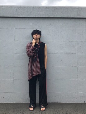 「CLASS（クラス）のアイテム（パンツ）」を使った、Tさん（メンズ・170cm）の夏コーディネート
